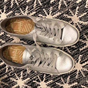 Dolce Vita- Xavi Silver Metallic Sneakers 9.5